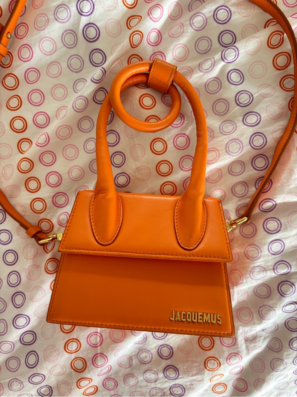 Jacquemus Orange Mini Le Chiquito Shoulder Bag - Picture 2 of 3